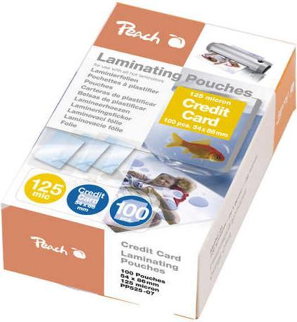 Produktbild Peach Laminierfolie Credit Card (Kreditkarte, 100 Stk., 125 µm)