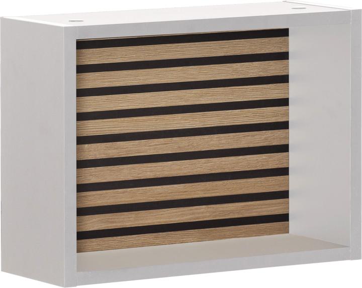 Schildmeyer Ekko Regal mattweiss / Akustikplattenoptik (40.20 x 15.70 x 30.20 cm)