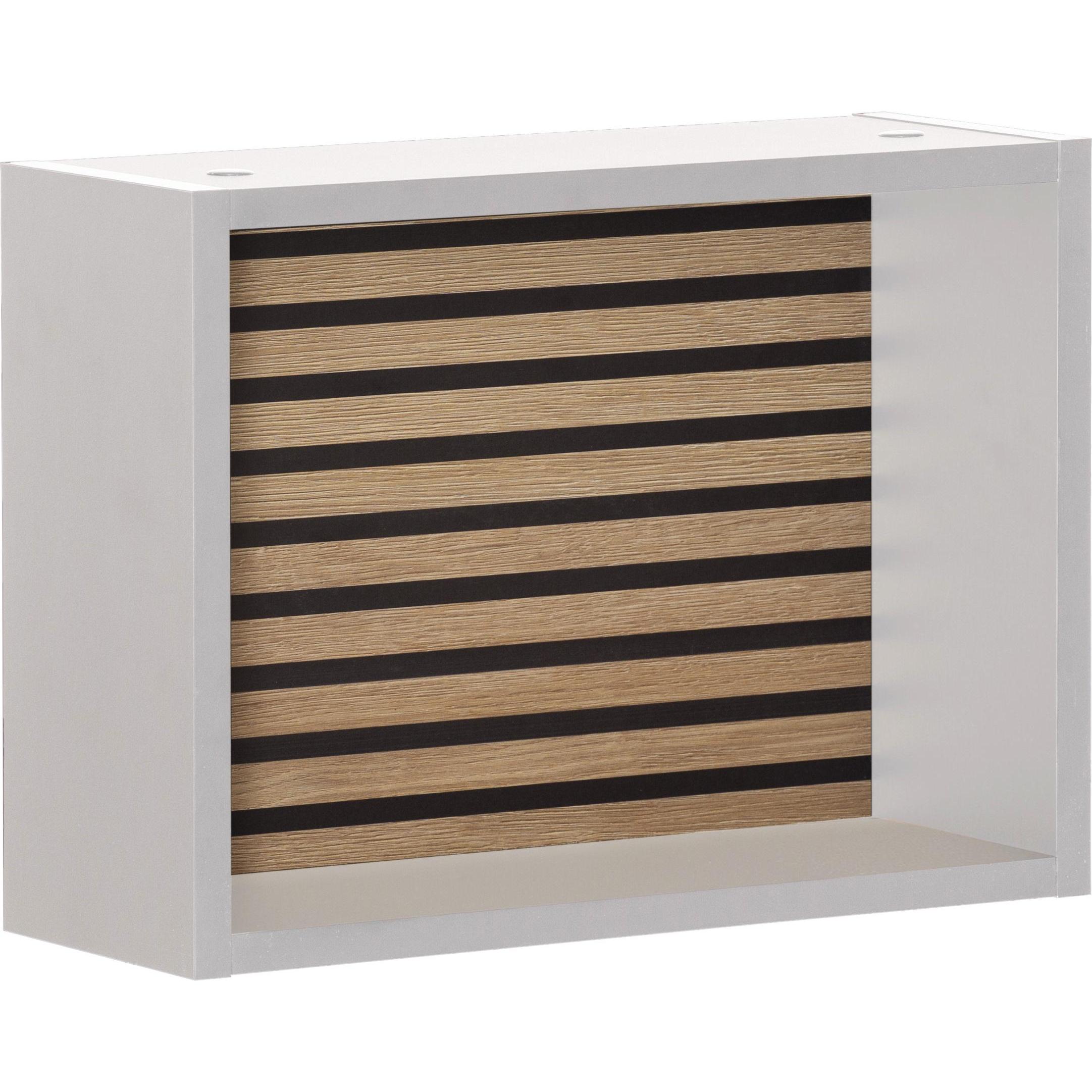 Schildmeyer, Regal, Ekko Regal mattweiss / Akustikplattenoptik (40.5 x 16 x 30.5 cm)
