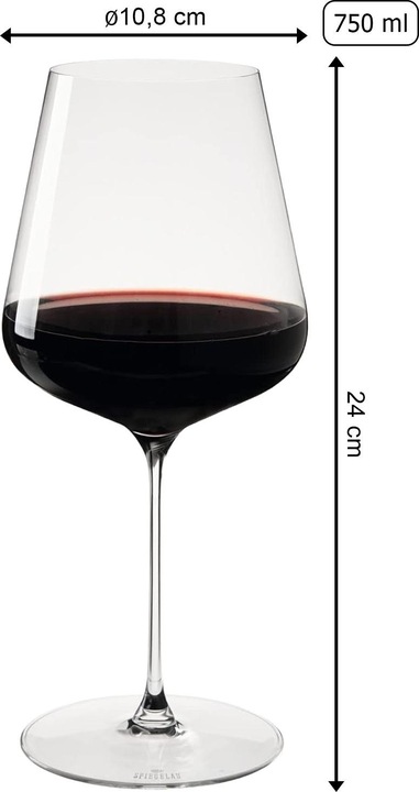 Actual product image Spiegelau Definition Bordeaux glasses + polishing cloth (75 cl, 6 Glasses, Red wine glasses)
