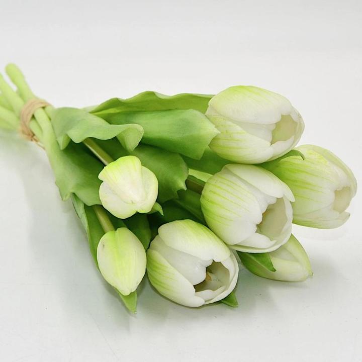 Produktbild Saska Garden Bukiet 7 Tulipanów Białych 31cm Jak żywych Dekoracja Wiosenna (31 cm)