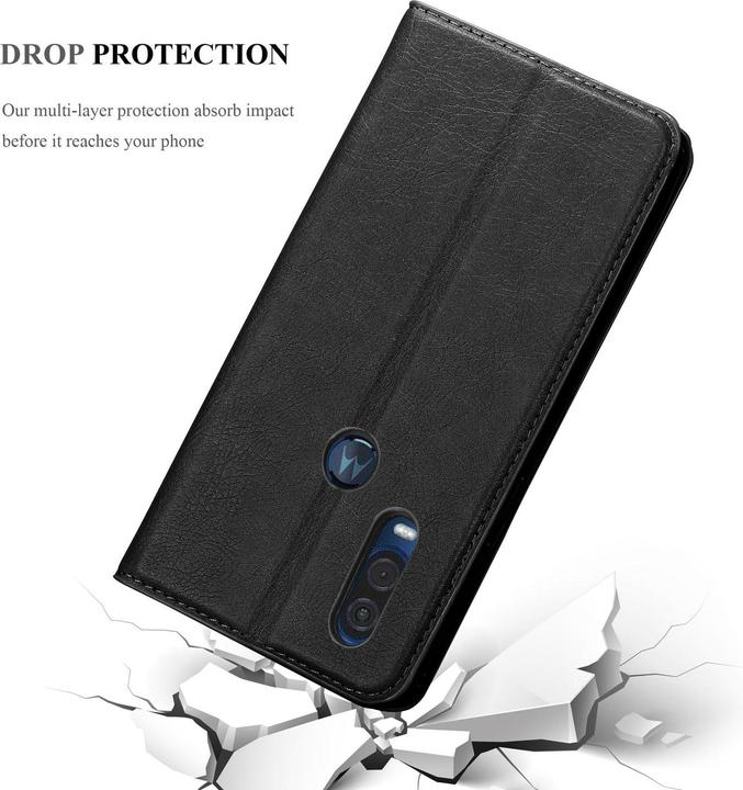 Produktbild Cadorabo Book Invisible Magnet Cover (Motorola One Vision)