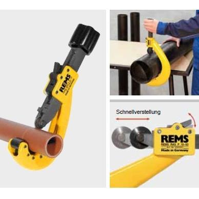 Rems, Bolzenschneider + Seitenschneider, Plastikinių vamzdžių pjaustyklė RAS P 10-40 (40 mm)