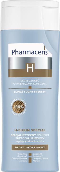 Pharmaceris H Purin Special, Speziales Anti -Dand -Shampoo für Trocken- und Fettschild, 250 ml (250 ml, Flüssiges Shampoo)