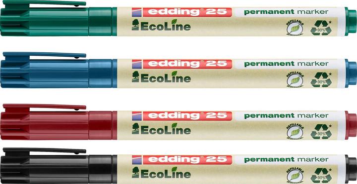 Produktbild Edding 25 E-4 (Blau, Grün, Rot, Schwarz, 1 mm, 4 x)
