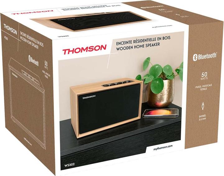 Produktbild Thomson WS302 / BT-Lautsprecher aus Holz / 50 W / Bluetooth 5.3