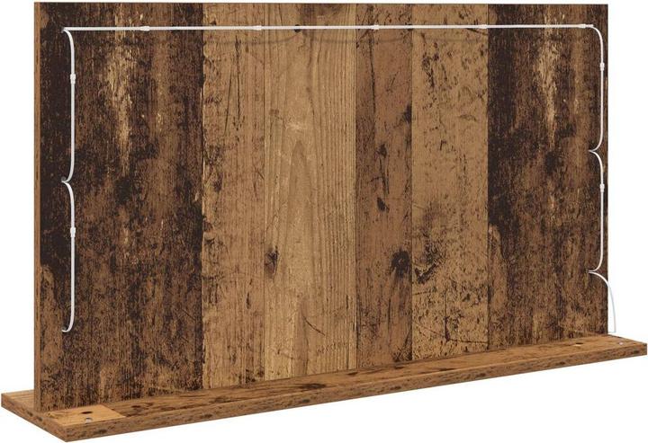 Produktbild VidaXL Schminkspiegel Alter Holz-Look Holz, Glas 80 x 45 x 18 cm Spiegel