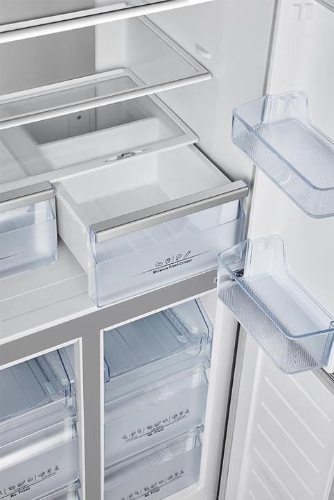 Actual product image Hisense RQ563N4SI2 Side-by-Side fridge-freezer Freestanding F Stainless steel (454 l)