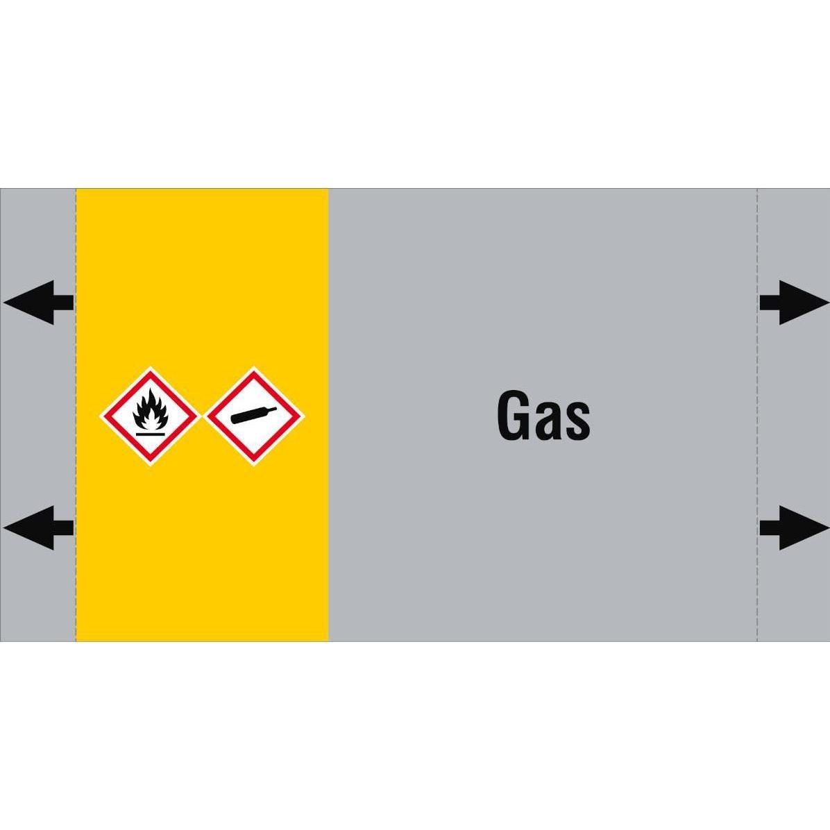 Brady, Etiketten, ISO 20560 Pipe Markers - Gas