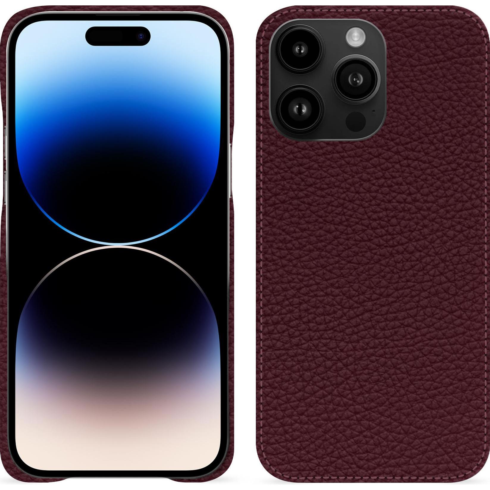 Noreve Lederschutzhülle (Apple iPhone 15 Pro Max), Smartphone Hülle, Violett