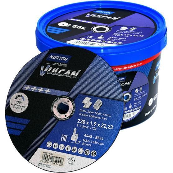 Norton Clipper, Lama, Clipper 66252839959 Vulcan Trennscheiben 230x1,9x22,23mm 50 Stück im Eimer