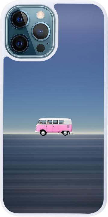 Produktbild PhoneLook Hülle Silikon weiss Spring 23 pink bus (Apple iPhone 12)