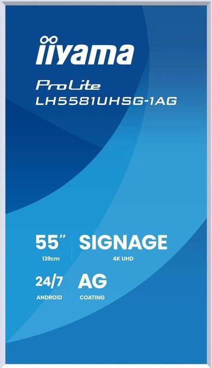 Image du produit iiyama LFD ProLite LH5581UHSG-1AG (3840 x 2160 pixels, 54.60")