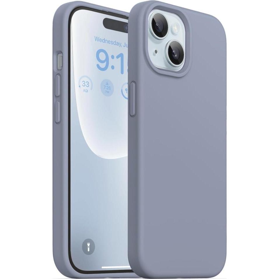 Screenguard Apple iPhone 15 Plus Liquid Silicone Case Hülle (Apple iPhone 15 Plus), Smartphone Hülle, Blau