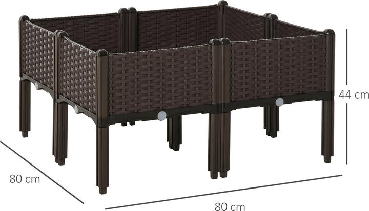 Produktbild Outsunny Hochbeet mit Abflusslöchern