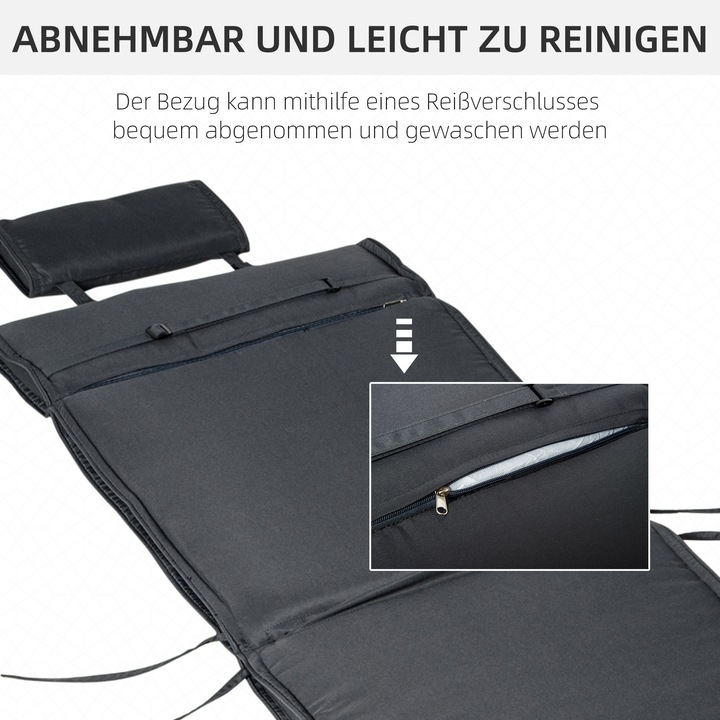 Produktbild Outsunny Liegenauflage mit Kopfkissen