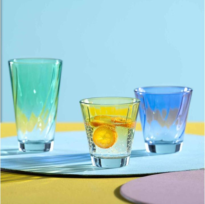 Immagine prodotto Leonardo Bicchiere Twist 215 ml, 4 pezzi, blu, vetro (0.22 l, 4 x)