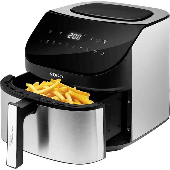 Actual product image Sogo AIR FRYER 8 LITRE S/S BODY, DIGITAL CONTROL-1700W