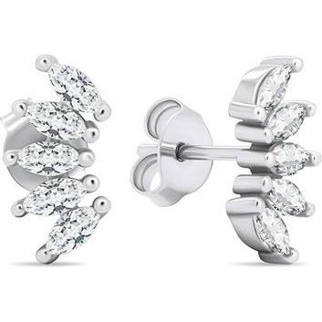 Brilio, Ohrringe, Silver - Unmissable silver earrings with clear zircons EA596W