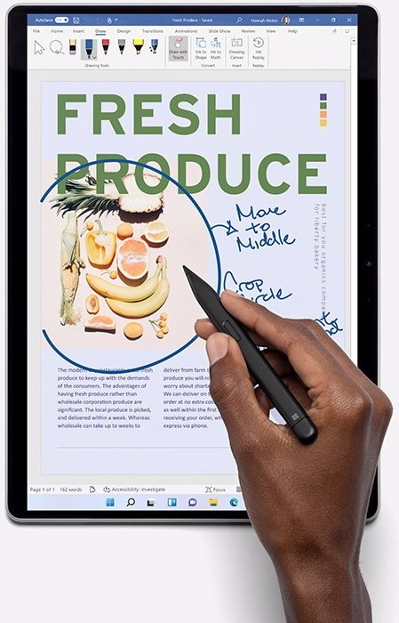 Actual product image Microsoft Surface Pro X (13", Microsoft SQ2, 16 GB, 256 GB, Without keyboard layout)