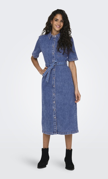 Produktbild Only Locker geschnitten Rundhals Kurzes Kleid Jeanskleid (XS)
