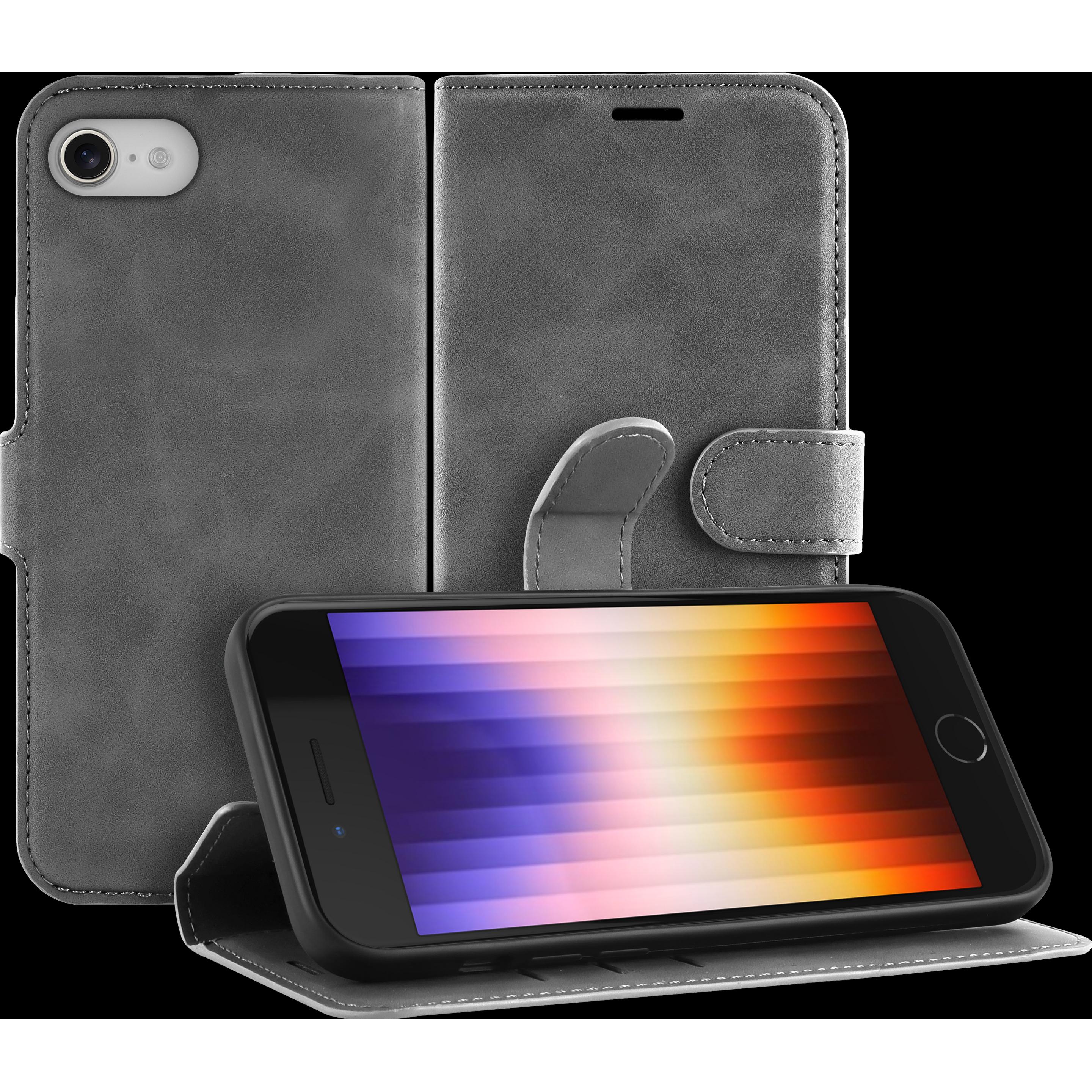 Thumbnail - Cazy Premium-Geldbörsen-Etui für iPhone SE 2022, Magnetisches Geldbörsen-Etui, Kartenfächer, Ständer - (Apple iPhone SE ...