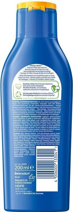 Produktbild NIVEA Protect und Moisture (Sonnenmilch, SPF 30, 200 ml)