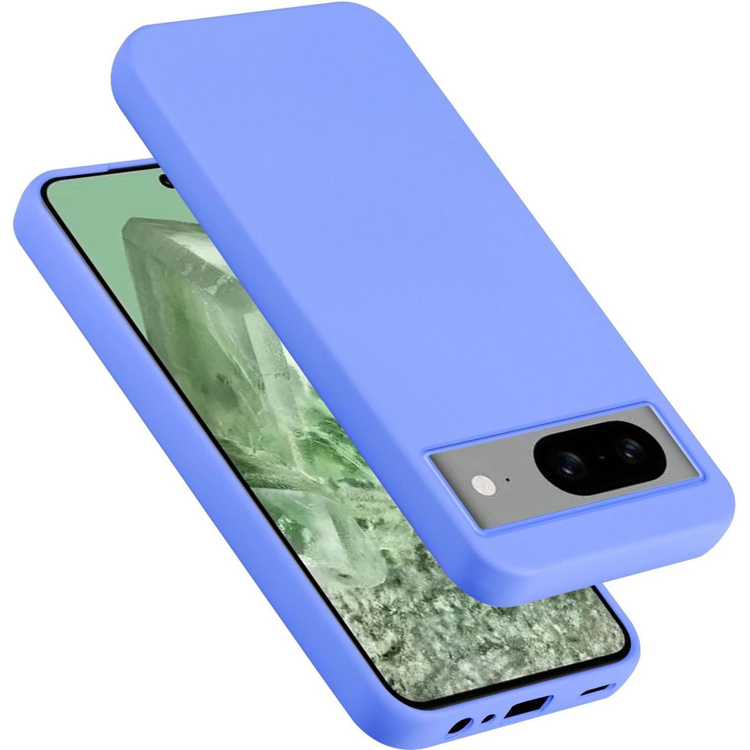 Cadorabo Hülle für Google PIXEL 8 TPU im Liquid Schutz Silikon Design (Google Pixel 8), Smartphone Hülle, Violett