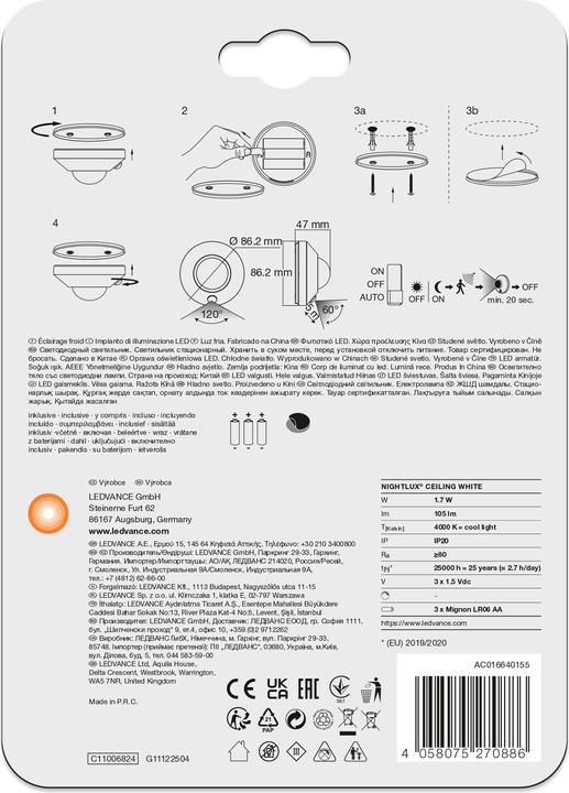 Actual product image Ledvance Nightlux Ceiling