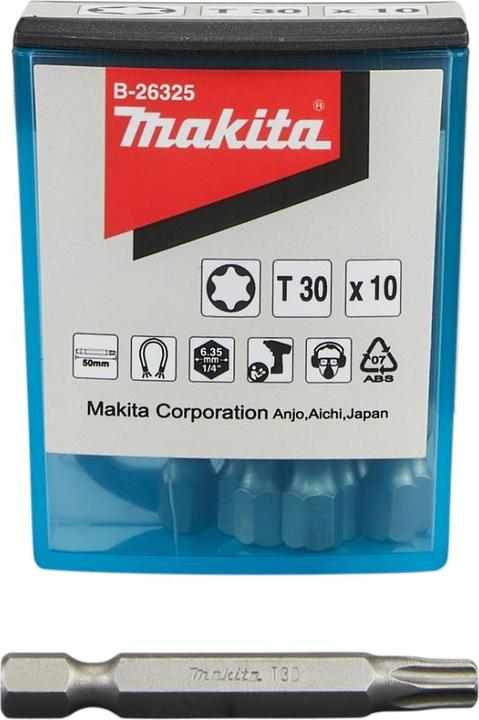 Actual product image Makita Zubehör B-26325 Schraubenbit T30 x 50 mm Pro 10 Stück