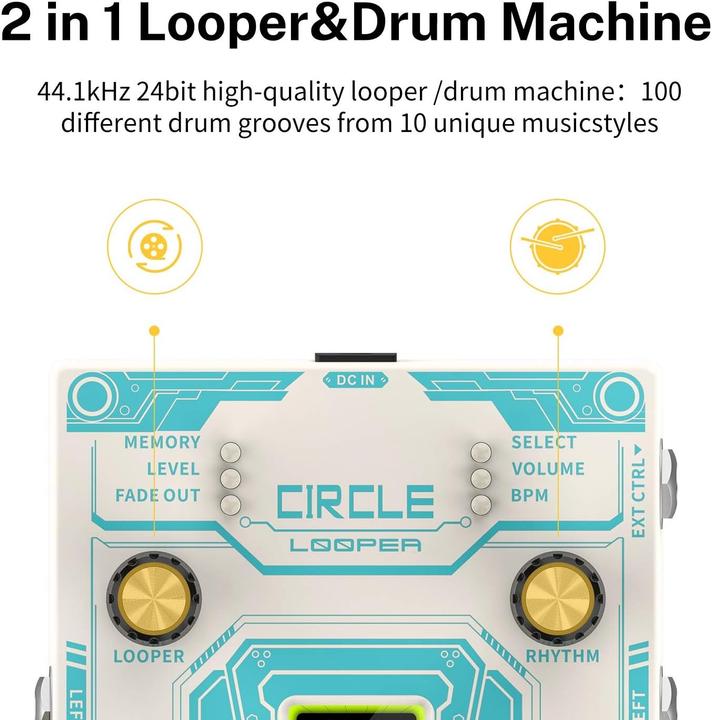 Actual product image Donner Circle Looper Pedal (Guitar)