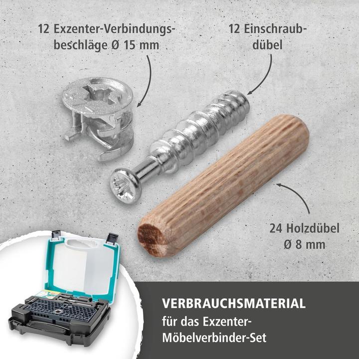Actual product image wolfcraft Exzenter-Möbelverbinder