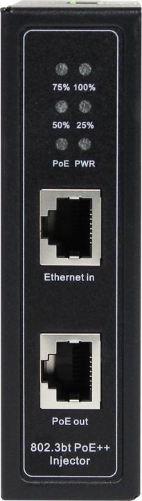 Immagine prodotto Allnet Iniettore PoE industriale Gigabit / PoE BT (15,4W/30W/90W) / DIN / custodia in metallo / "ALL-PI2014 (802.3bt (PoE+++), 90 W)