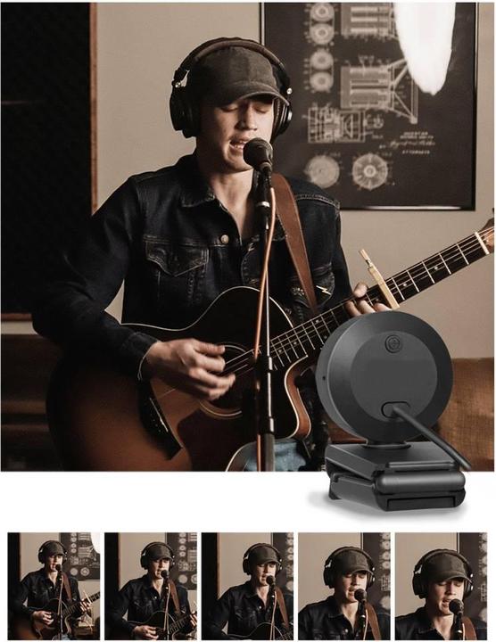 Produktbild LogiLink UA0384 Webcam LL1 Stream, USB 2.0, HD 1920x1080, 76 degree, black (2.10 Mpx)