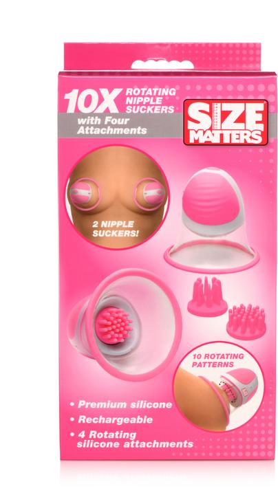 Productafbeelding Bijoux Indiscrets Roterende siliconen tepelzuigers met 2 opzetstukken