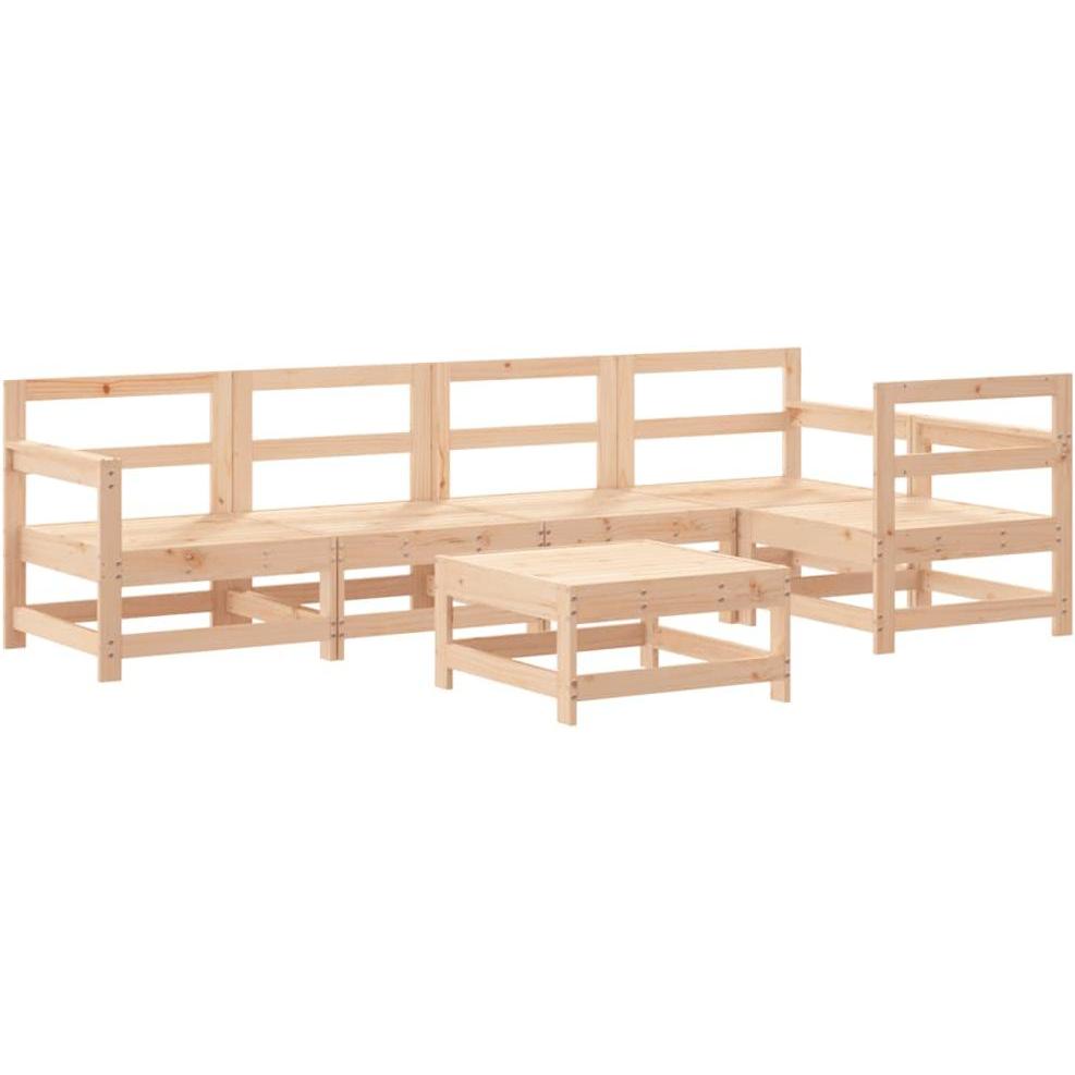VidaXL, Gartenlounge, 6-tlg. Garten-Lounge-Set Massivholz Kiefer,Material