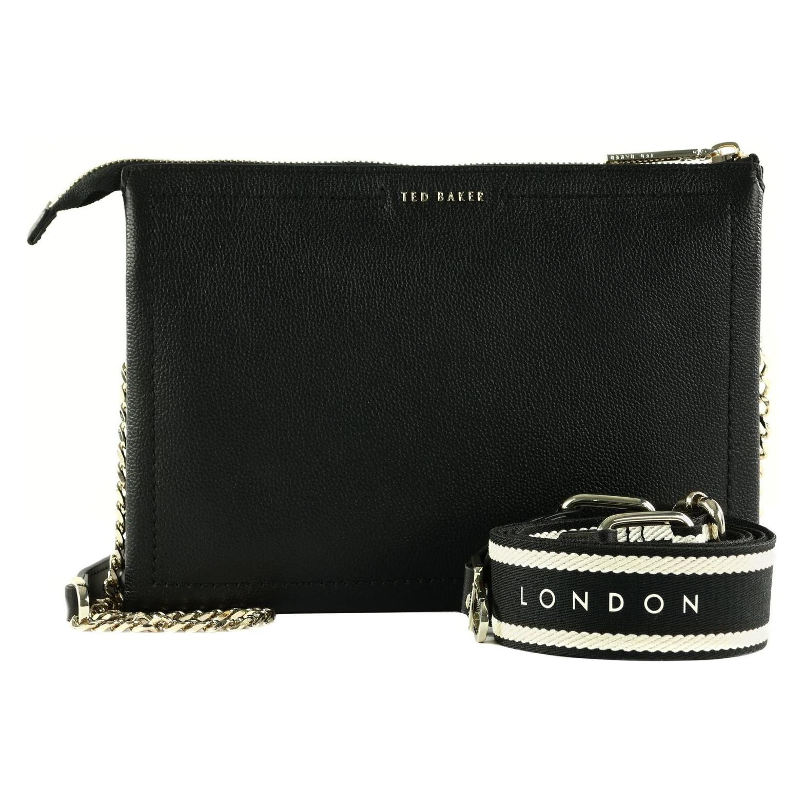 Ted Baker, Damen, Handtasche, Larinda Webbing Leather Crossbody Bag, Schwarz