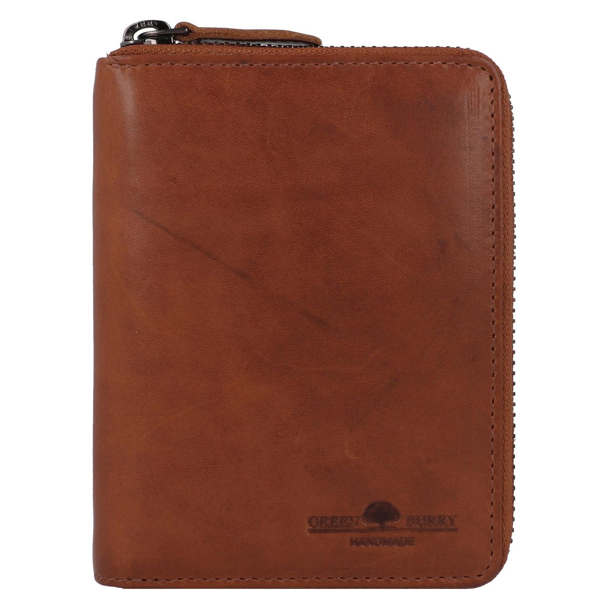 Greenburry, Herren, Portemonnaie, Newport Geldbörse Rfid Schutz Leder 10 Cm, Braun