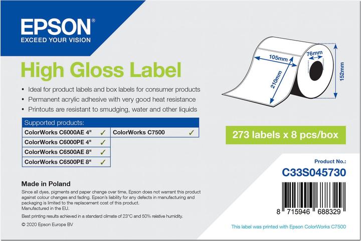 Actual product image Epson High gloss permanent acrylic adhesive (10.50 cm)