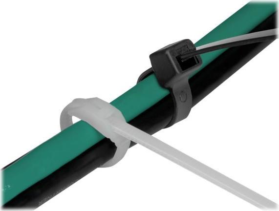 Produktbild Delock Kabelbinder mit flachem Kopf L 280 x B 7,6 mm 100 Stück (280 mm, 100 Stk.)