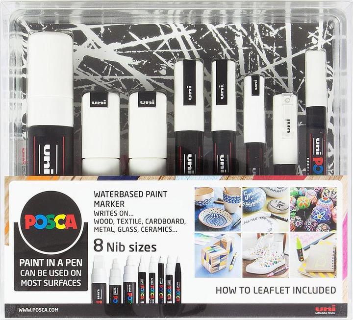 Image du produit Posca Uni (Blanc, Noir, 8 x)