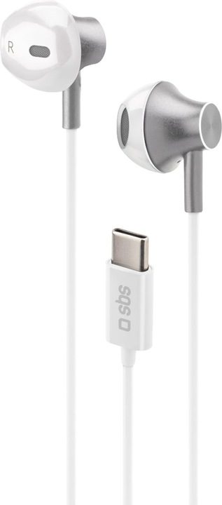 Produktbild SBS Metal Pro Semi In-Ear USB-C weiá (Kabelgebunden)