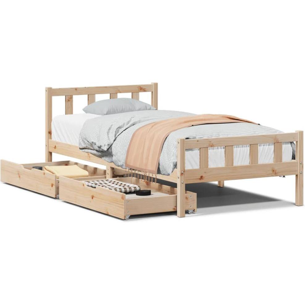 VidaXL, Bett, Bett ohne Matratze (100 x 200 cm)