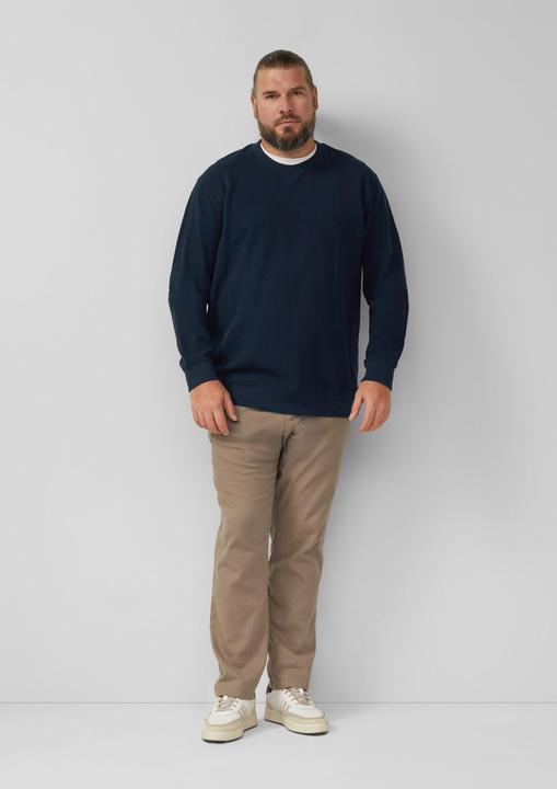 Produktbild s.Oliver Sweatshirt Strukturiertes Sweatshirt mit Rippbündchen (3XL)