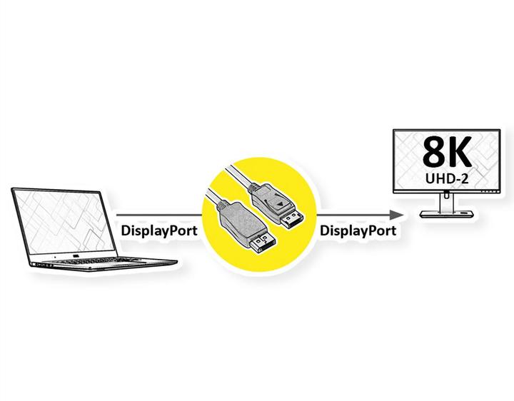 Produktbild Roline DisplayPort Kabel, v2.0, DP ST (2 m)