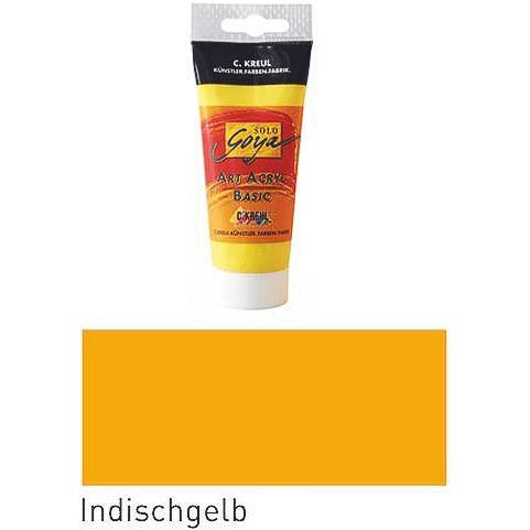 Kreul, Künstlerfarbe + Bastelfarbe, Basic Acryl 100ml (Indischgelb, 100 ml)