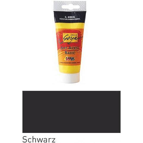 Kreul, Künstlerfarbe + Bastelfarbe, Basic Acryl 100ml (Schwarz, 100 ml)