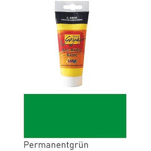 Kreul, Künstlerfarbe + Bastelfarbe, Basic Acryl 100ml (Permanentgrün, 100 ml)