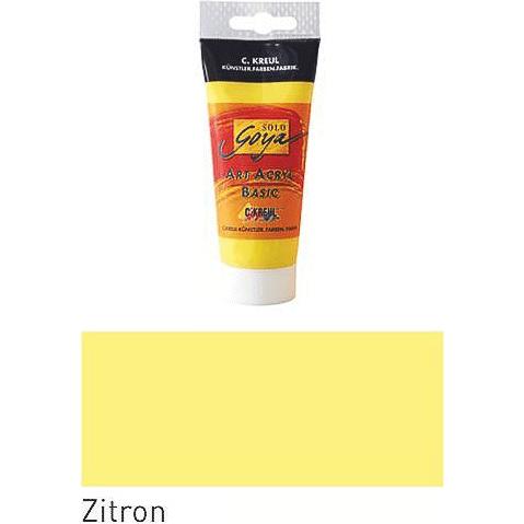 Kreul, Künstlerfarbe + Bastelfarbe, Basic Acryl 100ml (Zitronencalcit, 100 ml)