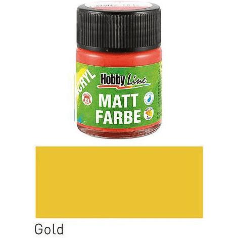 Kreul, Künstlerfarbe + Bastelfarbe, Acryl Mattfarbe Gold 50ml (Gold, 50 ml)